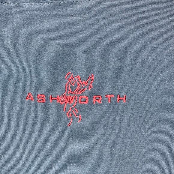 Ashworth Water Resistant Full Zip Thermal Navy Dad Grandpa Golf Jacket Mens Sz L - Picture 5 of 7